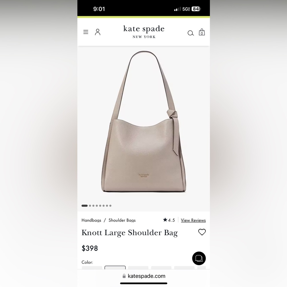 Kate spade Knott shoulder bag size large